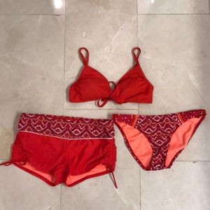 Athleta 3 piece bikini swimsuit